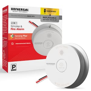 Hardwired and 1-Year Battery Backup Smoke Detector with Photoelectric Sensor