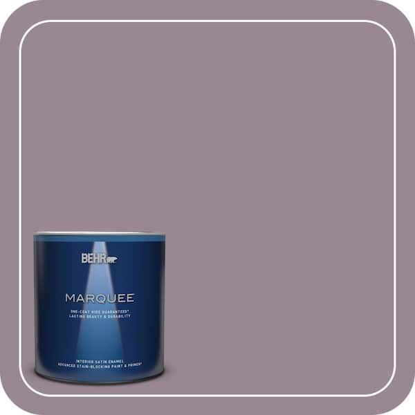BEHR MARQUEE 1 qt. #690F-5 Purple Mauve Satin Enamel Interior Paint & Primer