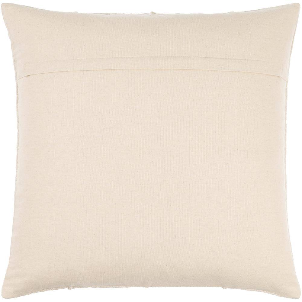 Mindy 18" Square Off-White Cotton Jute Pillow