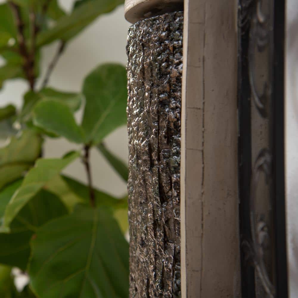 30.31'' H Brown and Black Polyresin Metal Wall Fountain
