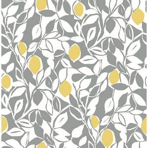 Loretto Grey Citrus Paper Strippable Roll (Covers 56.4 sq. ft.)