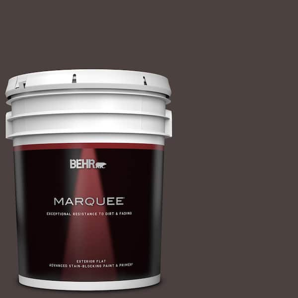 BEHR MARQUEE 5 gal. #PPU5-20 Sweet Molasses Flat Exterior Paint & Primer