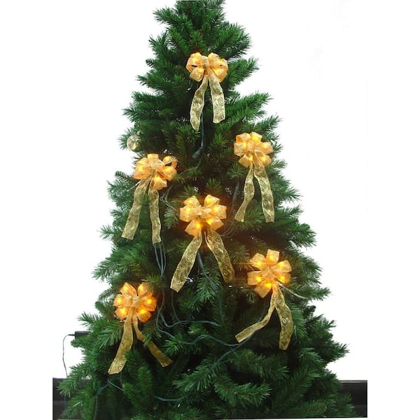  AIMUDI Small Gold Bows for Christmas Tree 2.5 Pretied