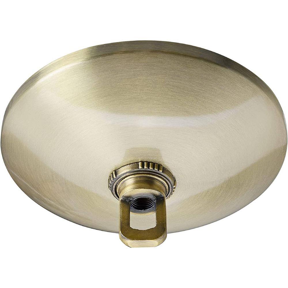 Antique Brass 5" Diameter Chandelier Fixture Canopy Kit