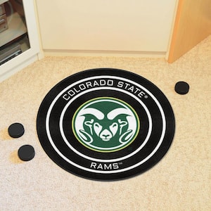 Colorado State Black 2 ft. Round Hockey Puck Accent Rug