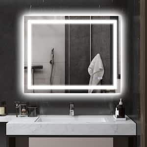 39.4 in. W x 31.5 in. H Rectangular Frameless Wall-Mounted Bathroom Vanity Mirror Anti-Fog Dimmable Lighted LED Mirror