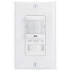 IOS Series 500-Watt Occupancy Switch with Manual Override In-Wall Decorator 150-Degree Coverage Pattern, White
