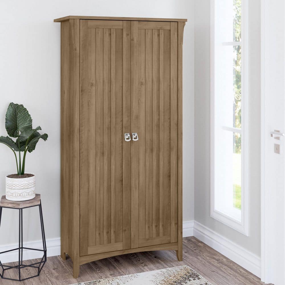Reclaimed Pine Tall Freestanding Office Cupboard with Adjustable Shelving