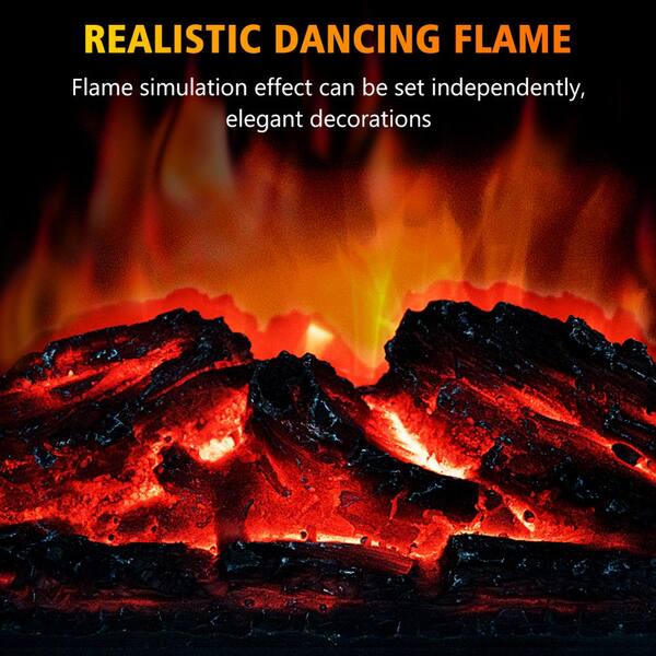 Lifeplus Electric Fireplace Freestanding Fireplace with Realistic Cool Flame  Effect Overheating Protection 750-Watt/1500-Watt HDYE0027 - The Home Depot