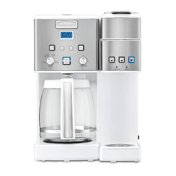 Cuisinart Coffee Center 12-Cup White and Stainless Coffee Maker and Single-Serve Brewer
