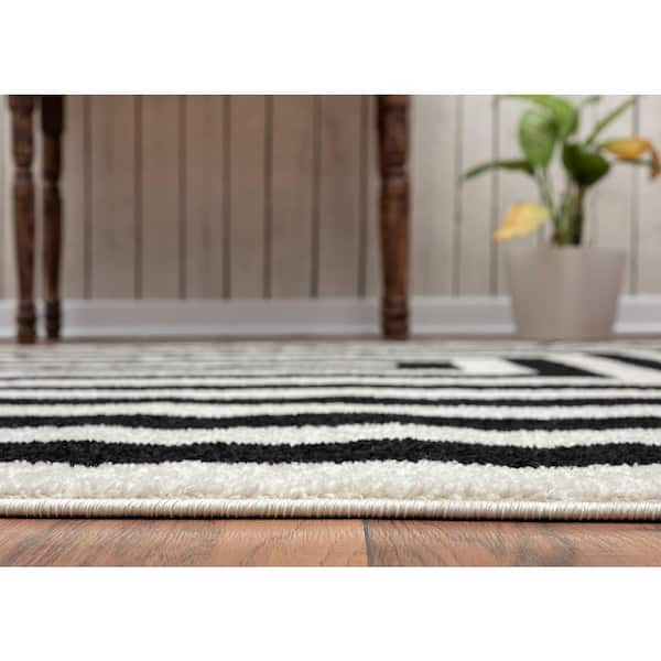 Casa Ivory 2 ft. x 3 ft. Abstract Polypropylene Area Rug