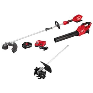 M18 FUEL 18-Volt Brushless Cordless Electric QUIK-LOK String Trimmer/Blower Combo Kit and Cultivator Attachment (3-Tool)