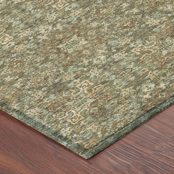 Chantille Machine Washable Indoor/Outdoor Abstract ACN2705 Olive 9 ft. x 12 ft. Area Rug