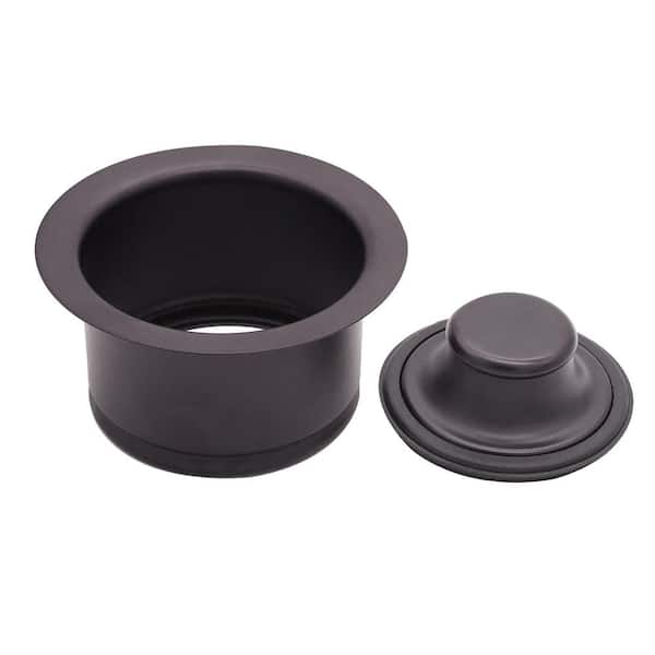 Westbrass 3-1/2 in. Extra-Deep Collar Kitchen Sink Waste Disposal Flange & Strainer  Stopper, Matte Black D2082S-62 - The Home Depot