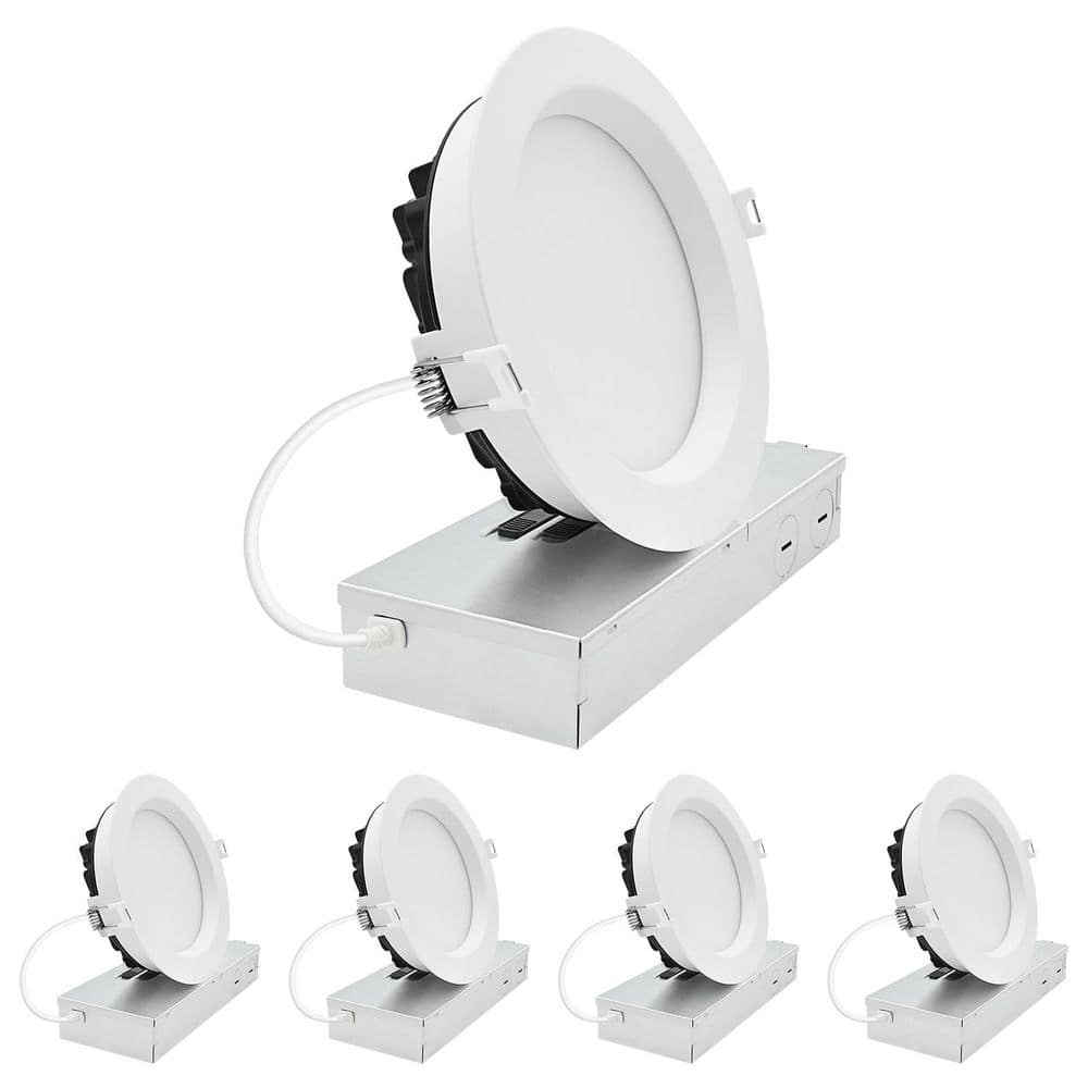 6 In. Integrated LED Recessed Light, Regressed Light, 5CCT, 19W-32W, Up to 3000LM, Dimmable, 277V, 100° Beam, ETL 4 Pack price history on PriceWatchPro