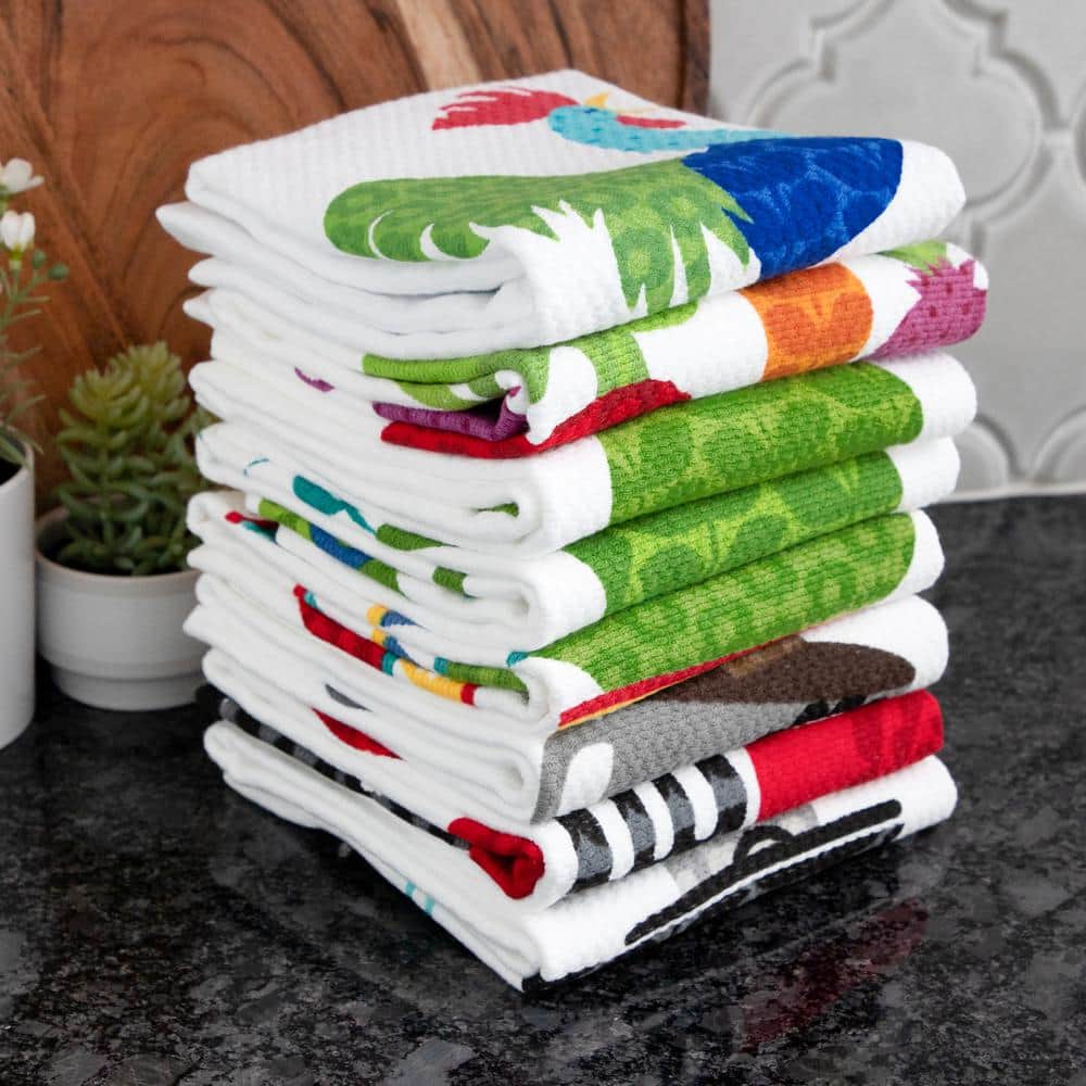 Colorful Cotton Dual-Purpose Kitchen Dish Towel Set, 2-Pack