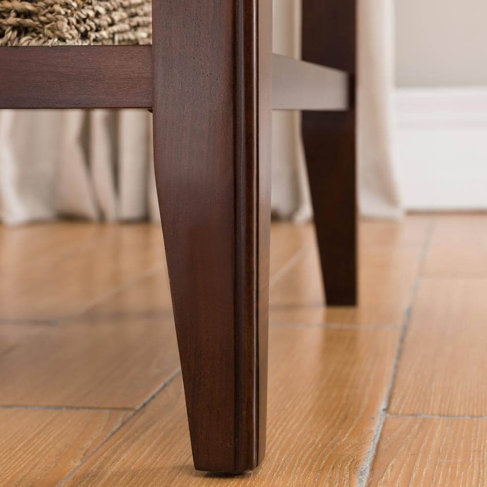 Laurent Chocolate Cherry Wood Chairside Table with Storage