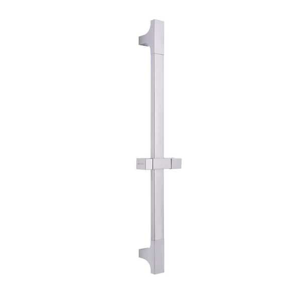 Dyconn 1-Spray Square Wall Bar Shower Kit in Polished Chrome