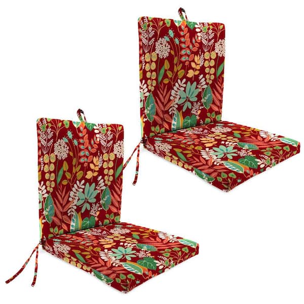 Jordan Manufacturing 44 in. L x 21 in. W x 3.5 in. T Rectangular Outdoor Dining Chair Cushion in Windcrest Mulberry (2-Pack)