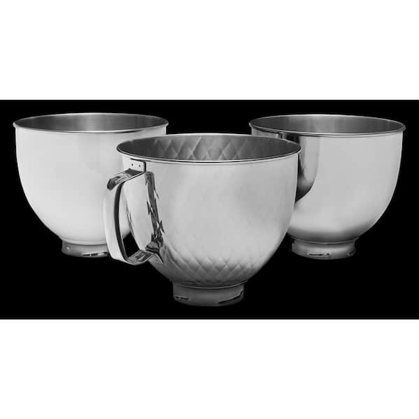 5-Quart Patterned Ceramic Bowl for Tilt-Head Mixers (White