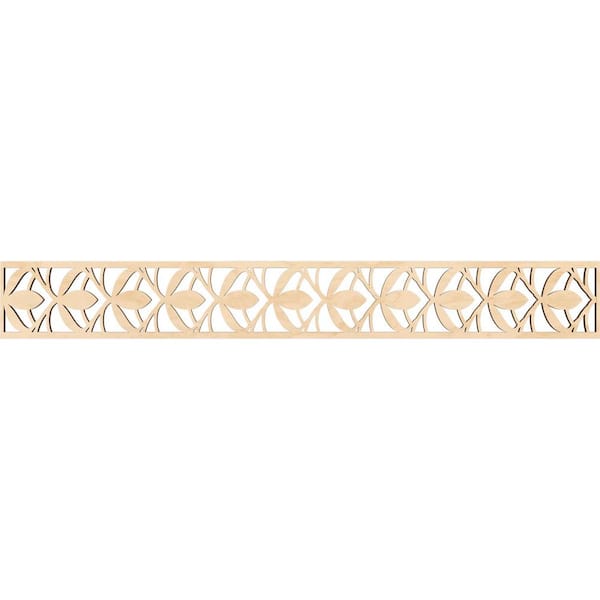 Ekena Millwork Salem Fretwork 0.375 in. D x 46.5 in. W x 6 in. L Birch Wood Panel Moulding
