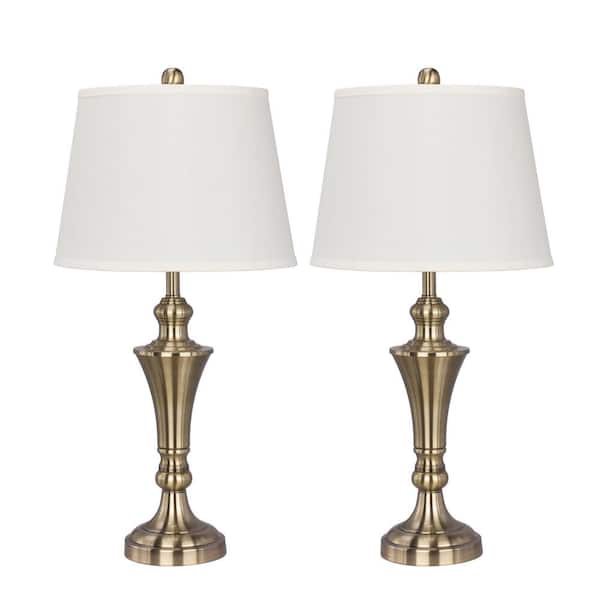 Fangio Lighting Two 26 in. Antique Brass Metal Lamps For The Price Of One