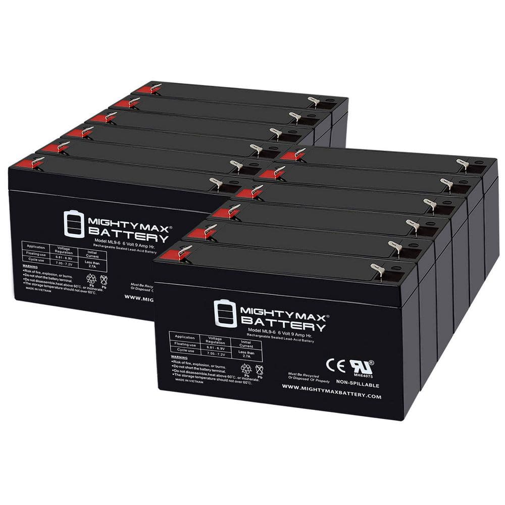 6V, 9Ah, AGM, F2 Terminal, Replacement Battery Compatible with BB HR9-6, HR96 UPS - 12 Pack price history on PriceWatchPro