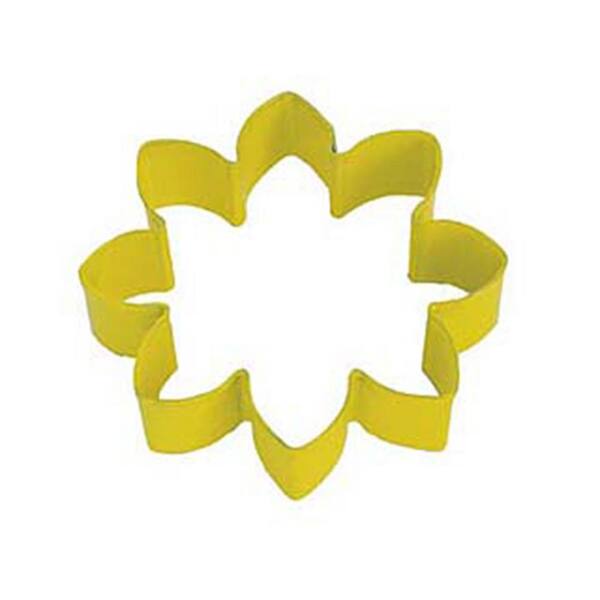 CybrTrayd Daisy 3.5 in. Yellow Polyresin Cookie Cutter/Cookie Recipe (Lot of 12)