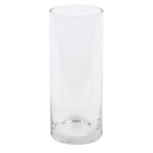 Vickerman 10 in. Clear Cylinder Glass Vase, 2-Pieces per set