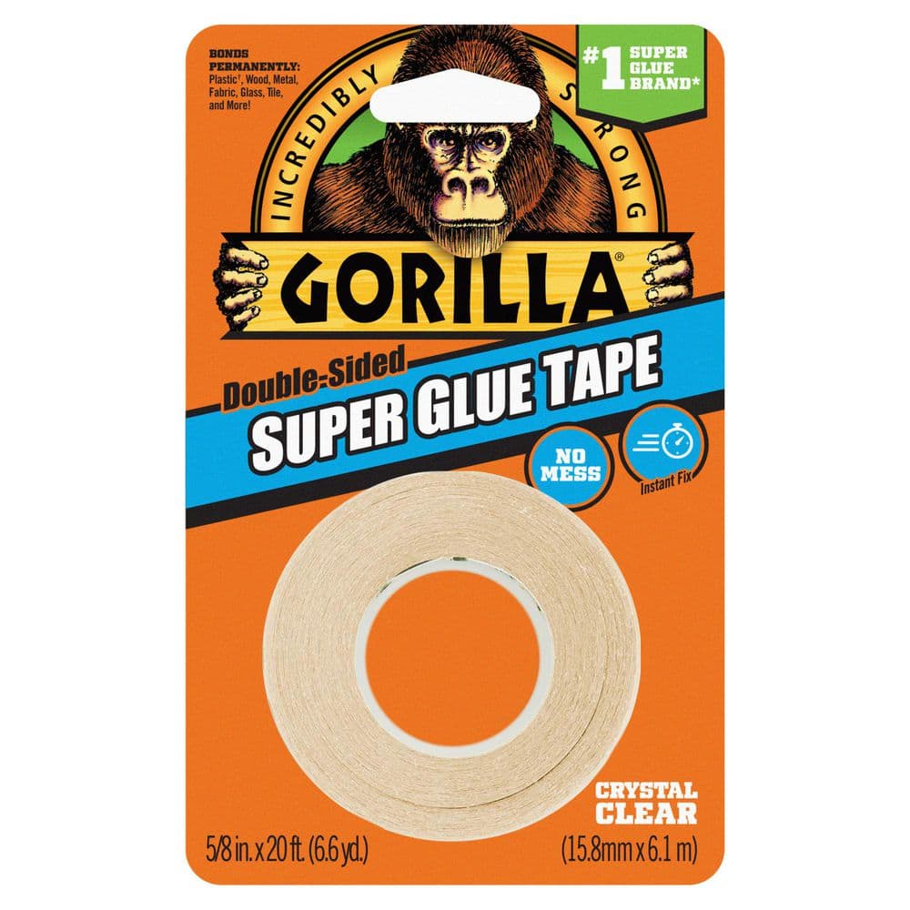 Gorilla 1 in. x 10ft. Black Heavy Duty Mounting Double Sided Tape (6-Pack)  102441 - The Home Depot