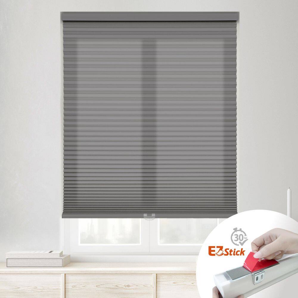 Anchor Gray Cordless Light Filtering EZ Stick No Tools No Drill Eco Polyester Cellular Shades-30 in. W x 64 in. L price history on PriceWatchPro