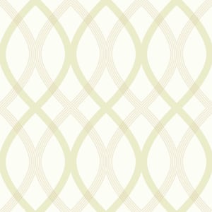 Contour Green Geometric Lattice Green Wallpaper Sample