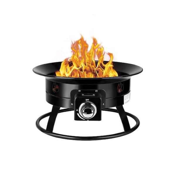 CAMPLUX ENJOY OUTDOOR LIFE Firebowl 19 in. x 11 in. Round High Quality Steel Propane Gas Outdoor Portable Fire Pit