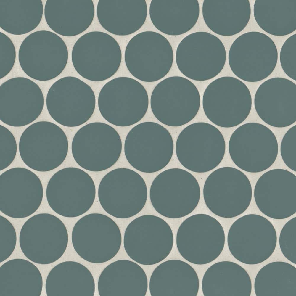 Tile Samples - Makoto Round 2 in. x 2 in. Matte Arashi Blue Porcelain Mosaic Tile Samples (3.42 sq. ft./Case) price history on PriceWatchPro