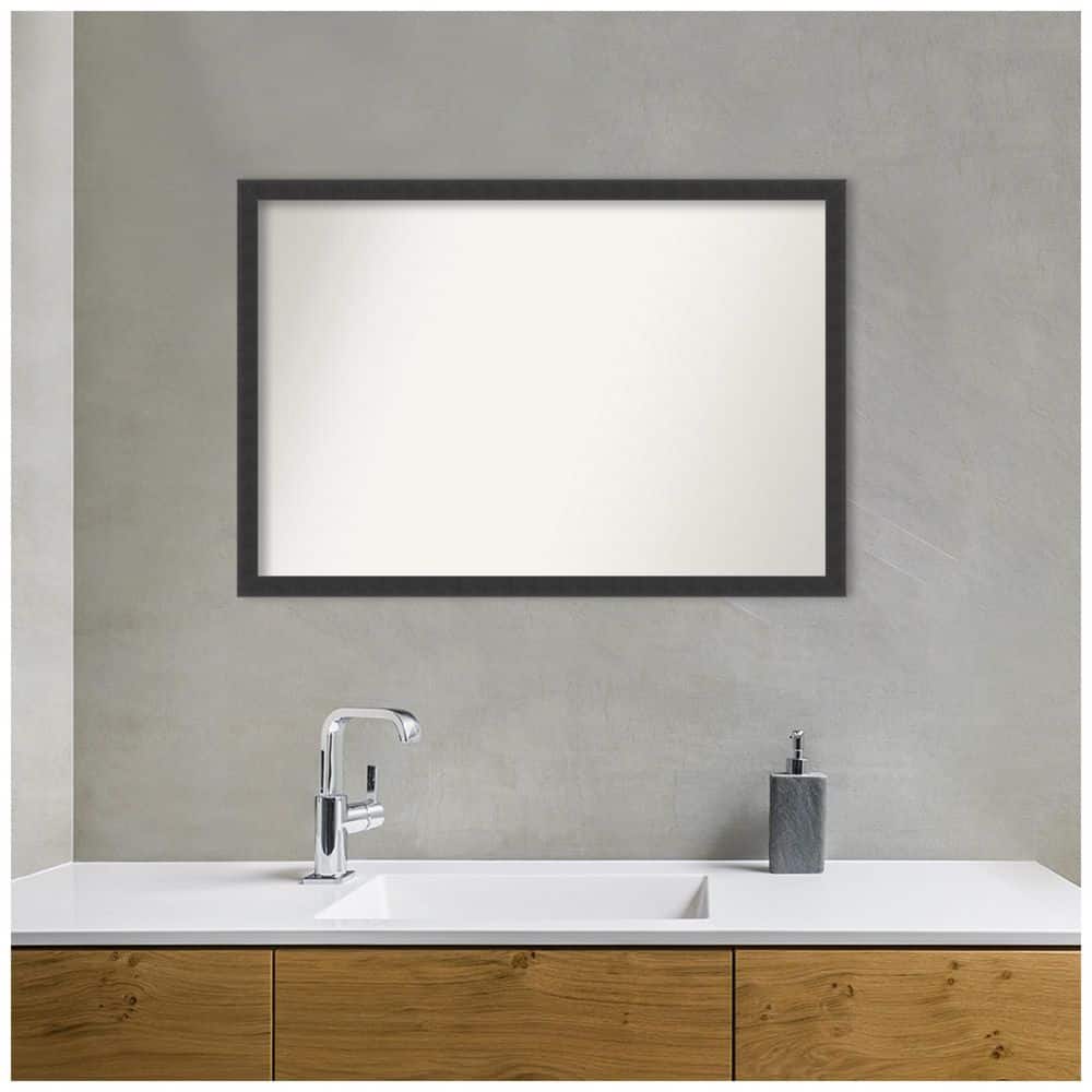 Mezzanotte Black Full Length Rectangular Wood Vanity Mirror
