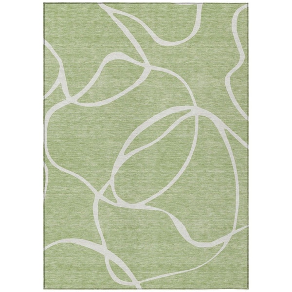 Addison Rugs Chantille Machine Washable Indoor/Outdoor Abstract ACN999 Aloe 2 ft. 6 in. x 3 ft. 10 in. Area Rug