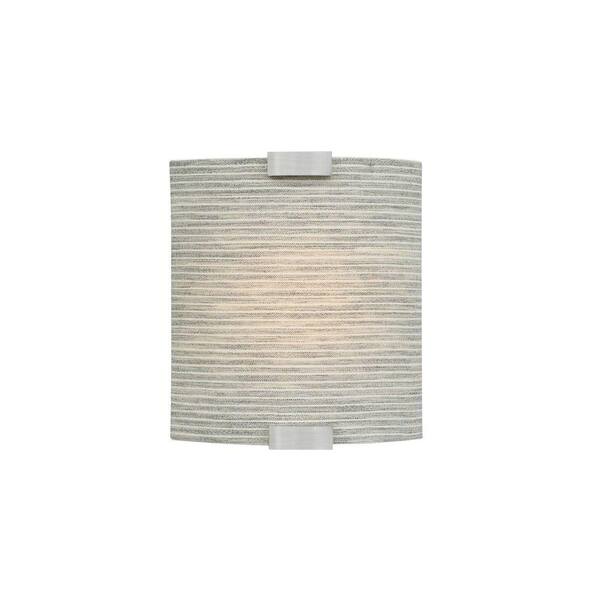 Generation Lighting Omni 1-Light Silver Small LED Sconce with Pewter Shade