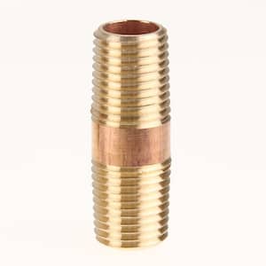 1/4 in. x 1-1/2 in. MIP Brass Nipple Fitting (25-Pack)