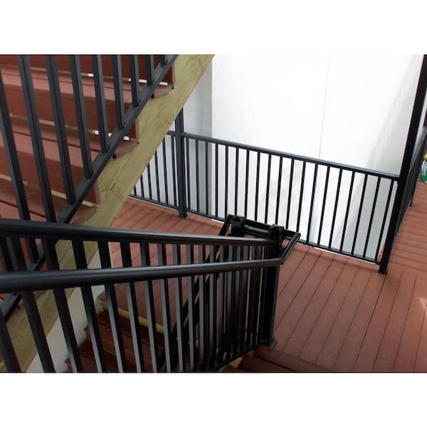 EZ Handrail Hammered Black Aluminum 90 Degree Miter Hand Rail Elbow