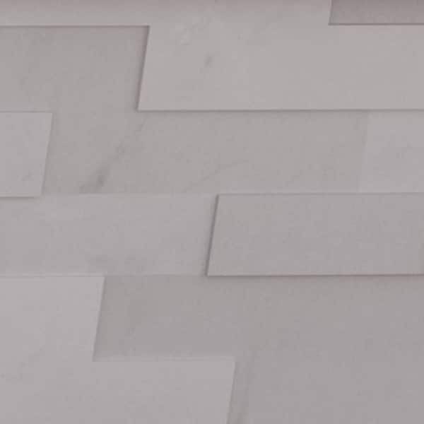 CRUZ BAY STUDIO Cliffside Panel 8 in. x 22 in. Porcelain Honed Marble Wall Tile (7.08 sq. ft./case)