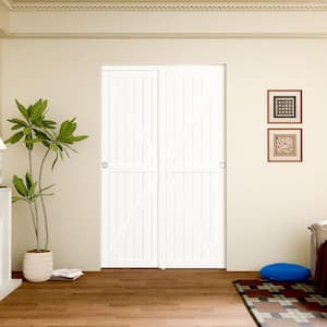 TENONER 144 in. x 80 in. K-Shape MDF Assembly Required Sliding