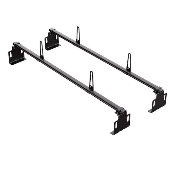 60 in. x 7 in. x 7 in. Black Trailer Ladder Rack, Van Roof Ladder Rack for Universal Truck Roofs