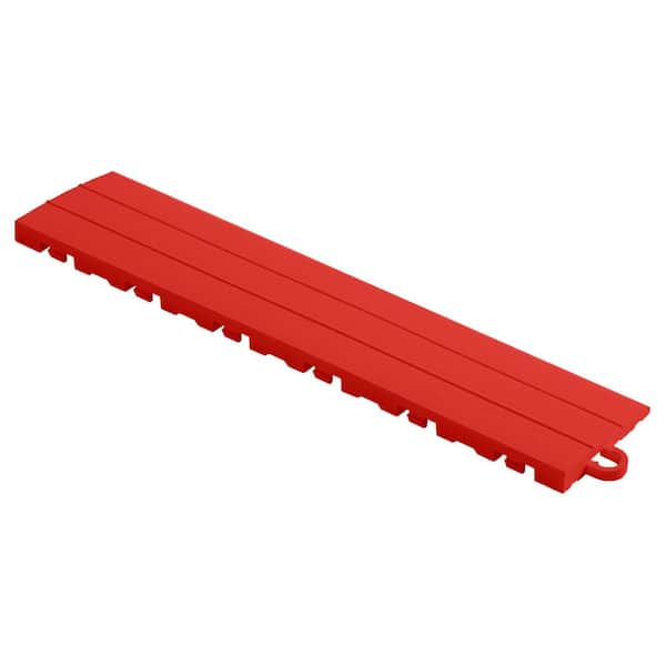 Swisstrax 2.75 in. x 12 in. Racing Red Pegged Polypropylene Ramp Edging for Diamondtrax Home Modular Flooring (10-Pack)