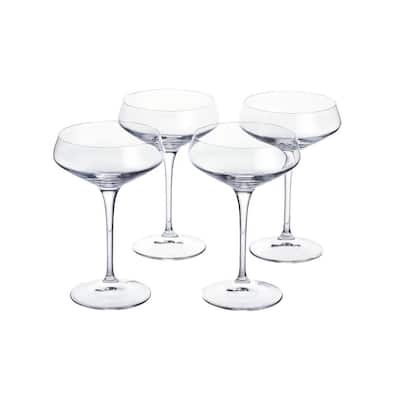 Genoa 11.25 oz. Lead-Free Crystal Coupe Cocktail Glasses (Set of 4)
