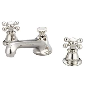 8 in. Widespread 2-Handle Century Classic Bathroom Faucet in Polished Nickel PVD with Pop-Up Drain
