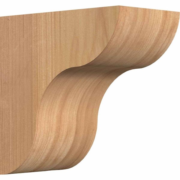 Ekena Millwork 5-1/2 in. x 10 in. x 10 in. Western Red Cedar Carmel Smooth Corbel