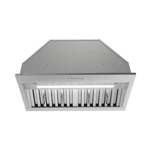 28 in. Alcamo Ducted Insert Range Hood in Brushed Stainless Steel, Baffle Filters, Electronic Button Control, LED Light