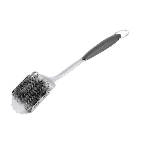 Weber Style Stainless Steel Grill Brush with Replaceable Head
