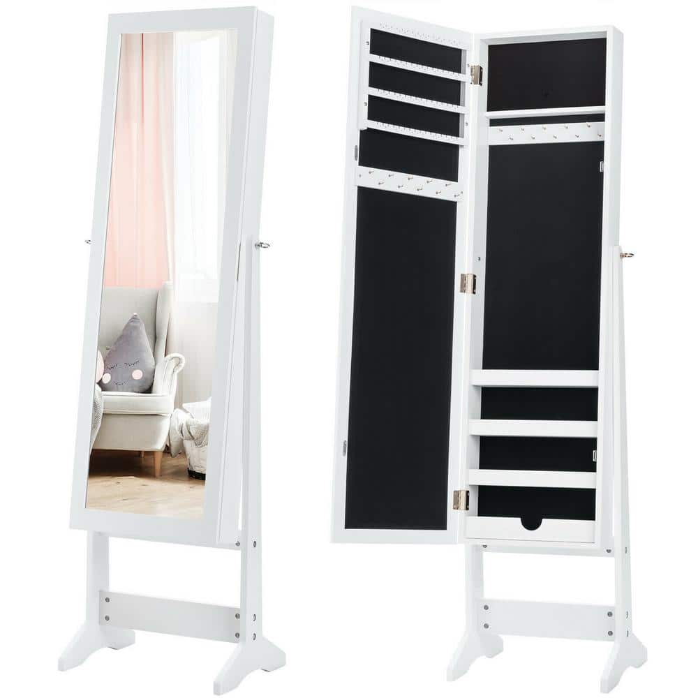 Reviews for Costway Jewelry Mirrored Armoire Organizer Storage