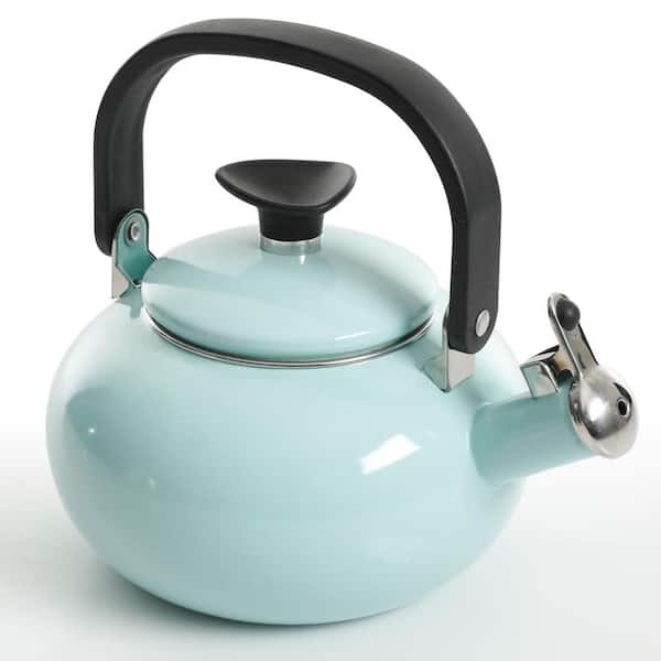 KENMORE 1.5 Quart 6-Cup Enamel on Steel Whistling Tea Kettle in